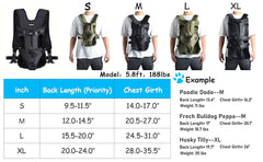 Patented Pet Front Carrier Backpacks, Adjustable & Breathable, Legs Out Easy-fit Dog Chest Carrier for Medium Small Dogs
